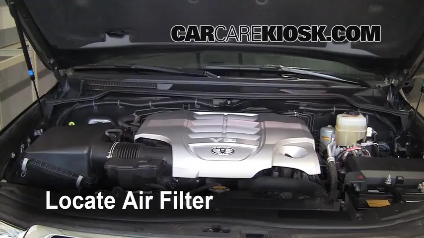 2008 Toyota Land Cruiser 5.7L V8 Filtre à air (moteur) Changement